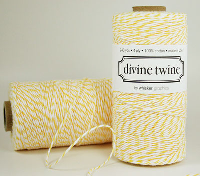 Divine Twine - bavlněný provázek LEMON (10 m)