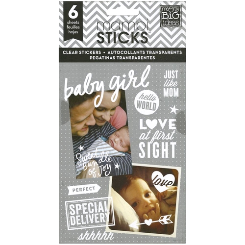 Mambi - BABY GIRL Photo Stickers - transparentní samolepky