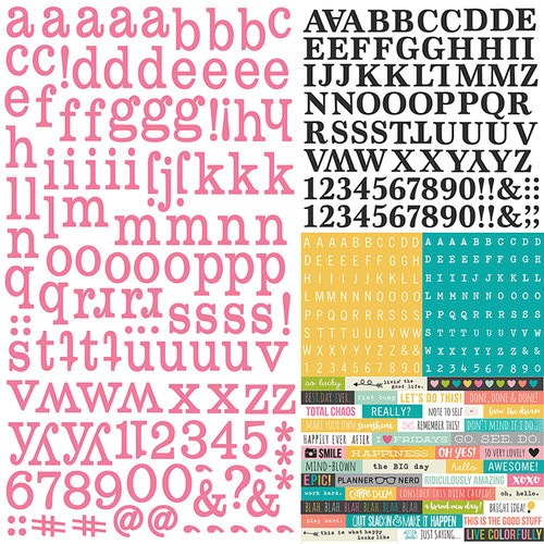 Simple Stories - CARPE DIEM Alpha Stickers - samolepky
