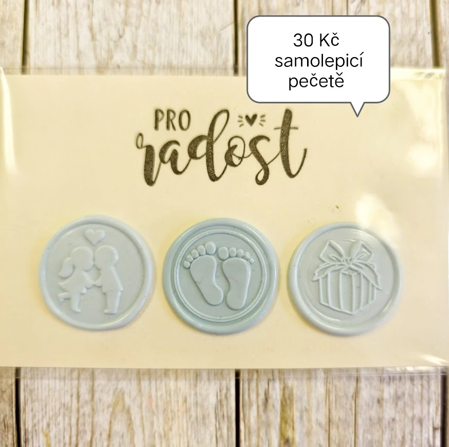 Samolepicí pečetě modré