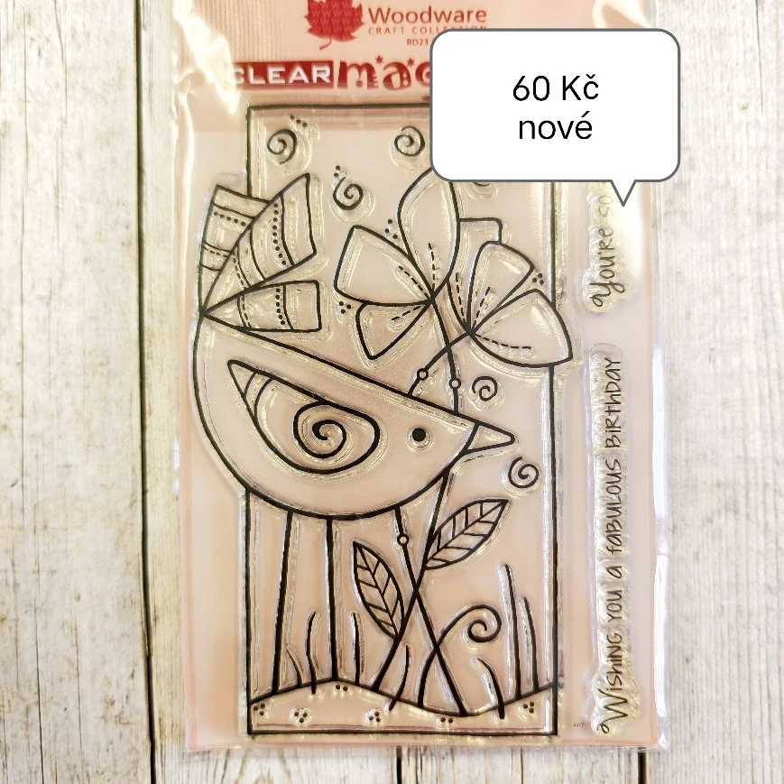 Razítko ptáček Woodware