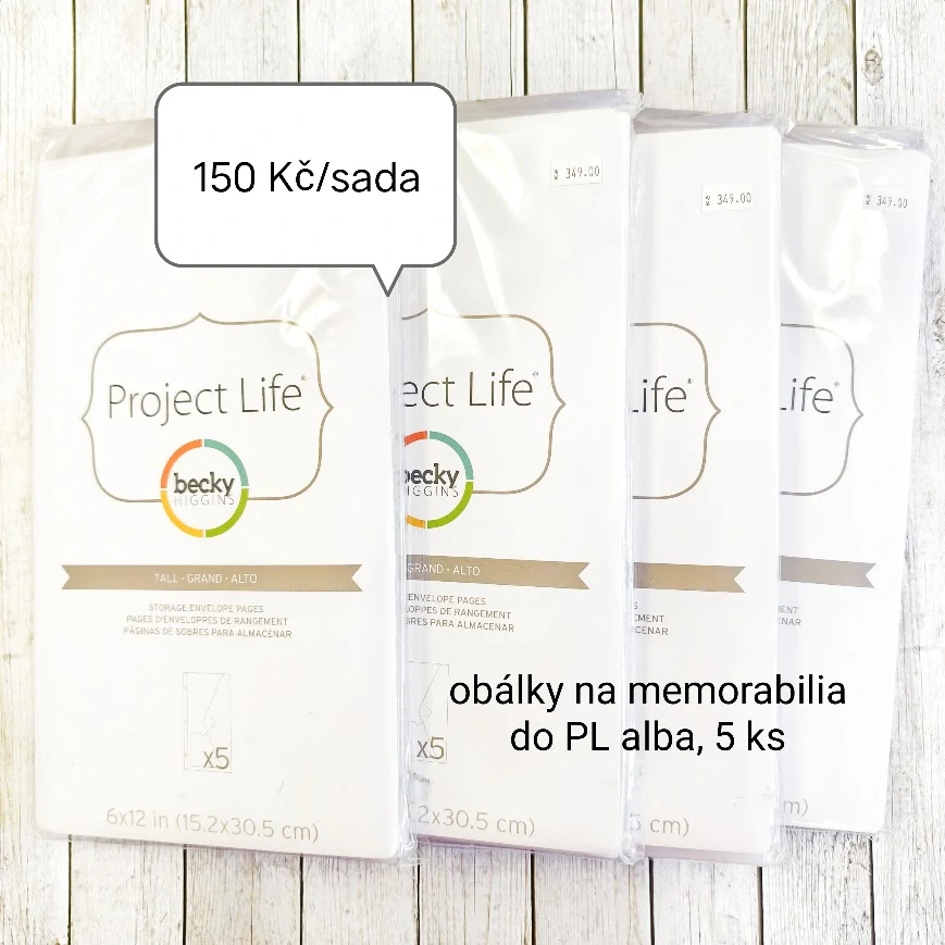 Plastové obálky do alba Project Life na memorabilia