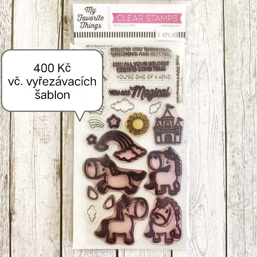Razítka a šablony MFT jednorožci