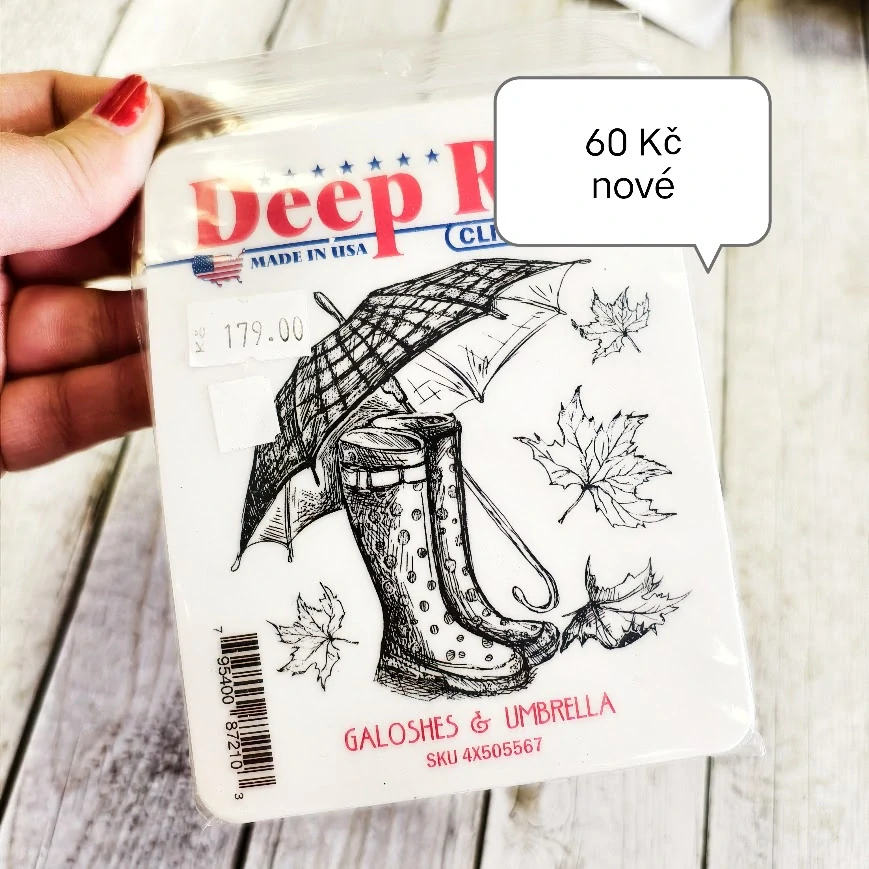 Razítko Deep Red Stamps deštník