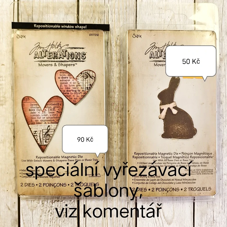 Vyřezávací šablony Sizzix srdíčka