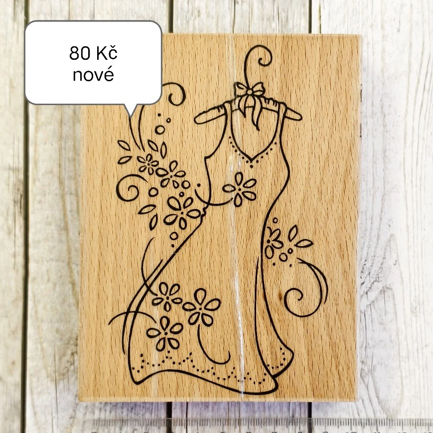 Dřevěné razítko Stampendous - šaty