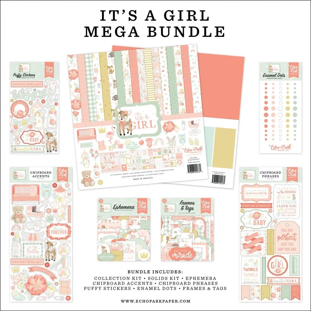 Echo Park - IT´S A GIRL Mega Bundle - mega sada