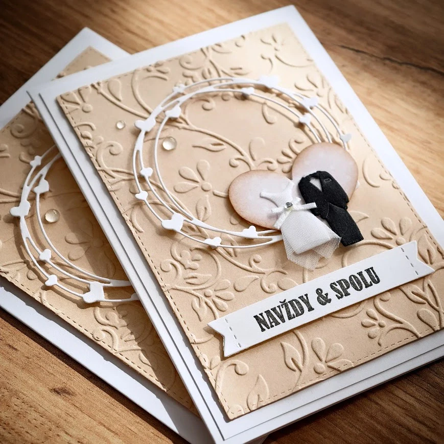 SVATEBNÍ PŘÁNÍ - věneček s nevěstou a ženichem