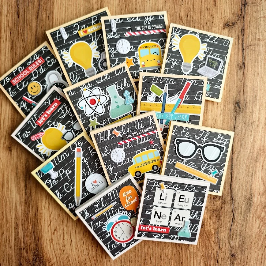 DÁREK PRO PANÍ UČITELKU - post-it bloček školní autobus