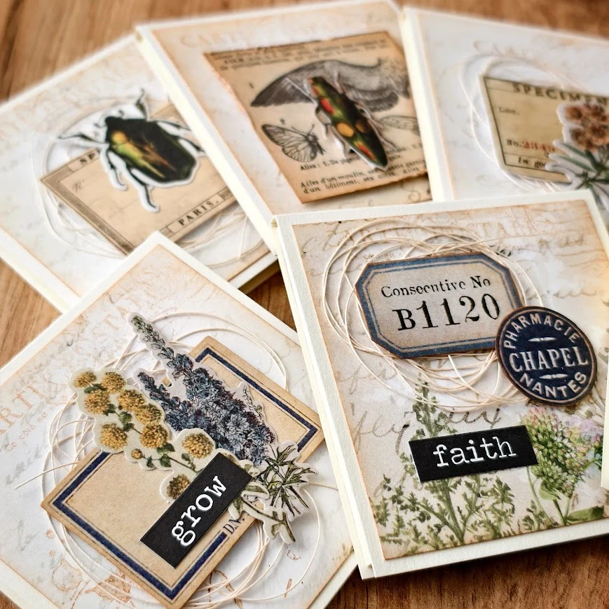 POST-IT BLOČEK | Ze starého herbáře - motýl (867)