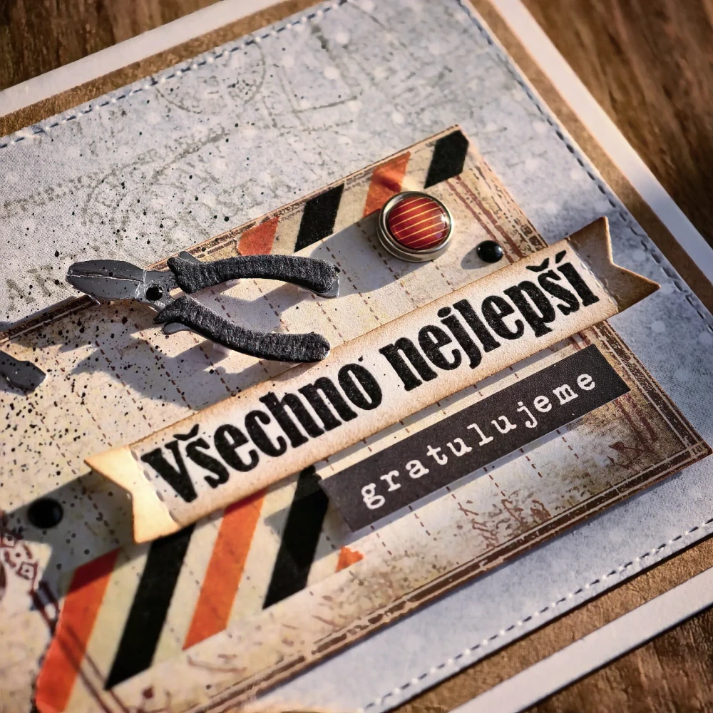 PŘÁNÍ K NAROZENINÁM PRO MUŽE - visačka a nářadí