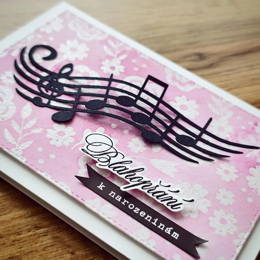 PŘÁNÍ K NAROZENINÁM - fialové pro milovnici hudby