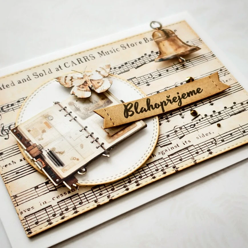 PŘÁNÍ K NAROZENINÁM PRO MUŽE - vintage s deníkem