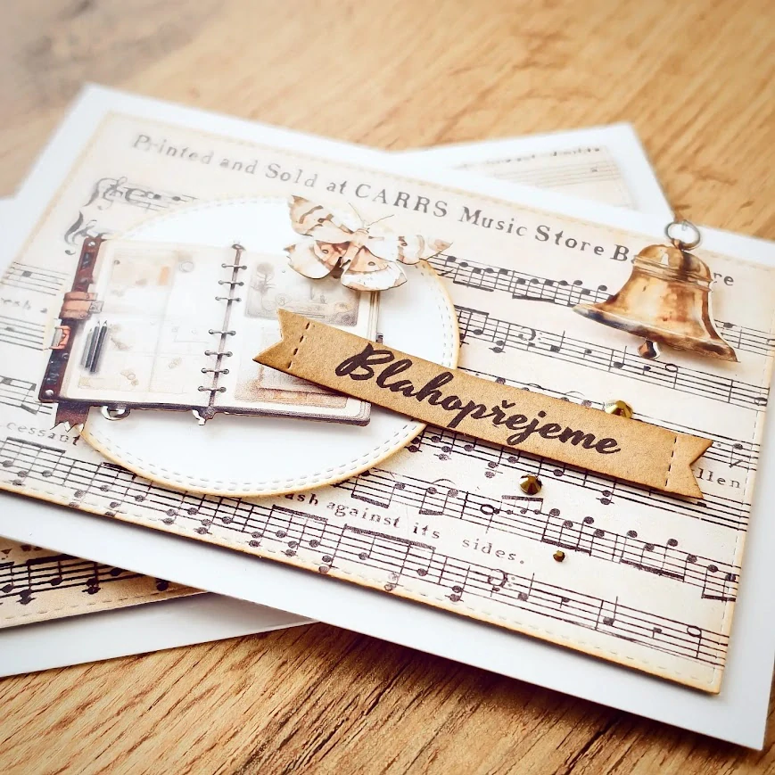 PŘÁNÍ K NAROZENINÁM PRO MUŽE - vintage s deníkem