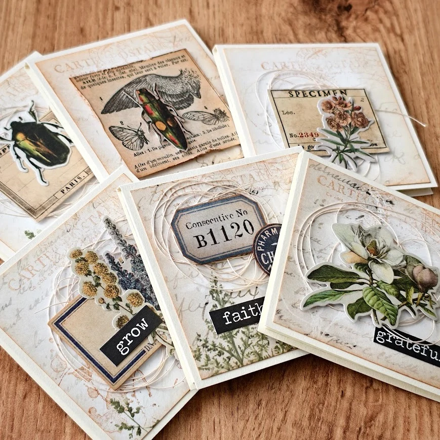 POST-IT BLOČEK | Ze starého herbáře - motýl (867)