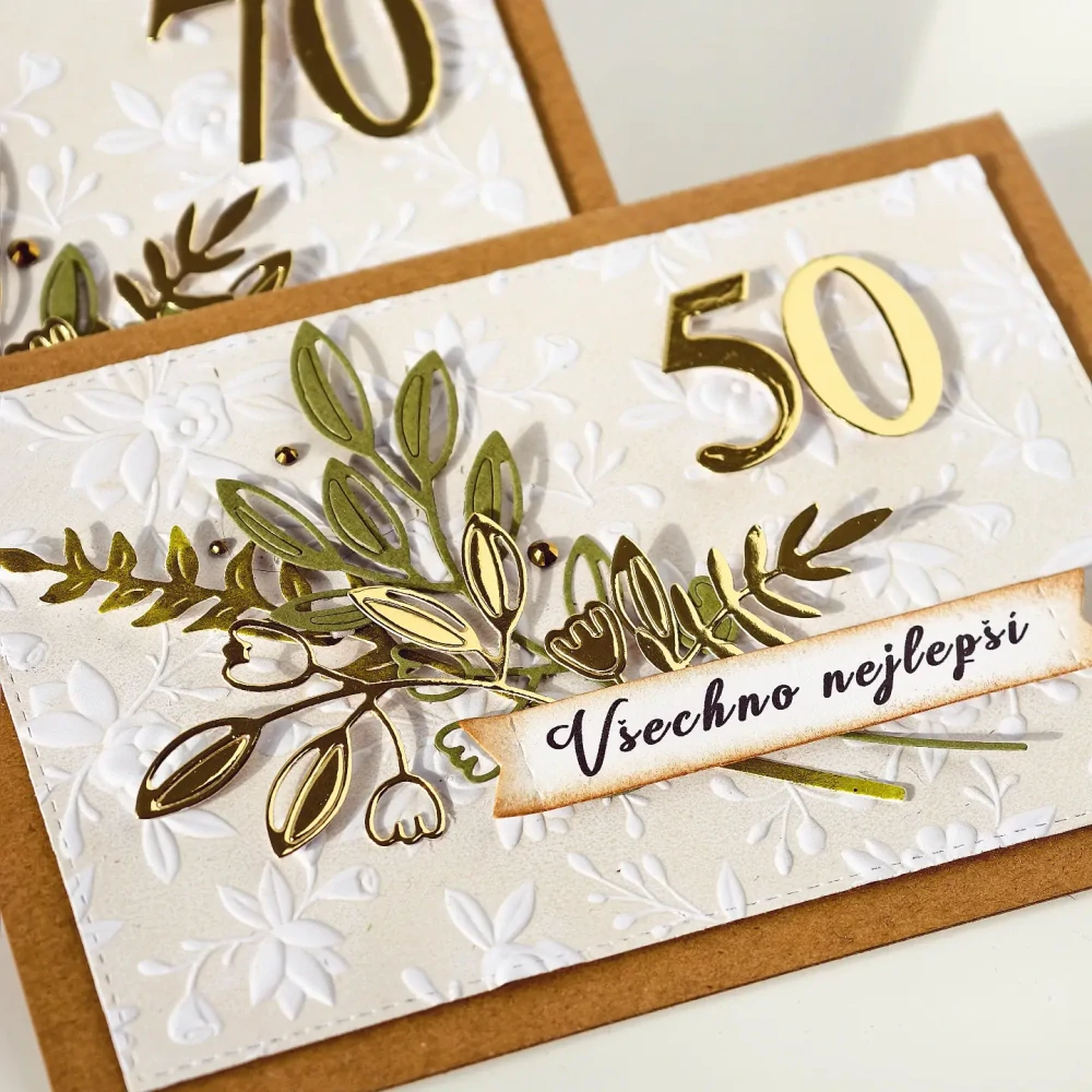 PŘÁNÍ K NAROZENINÁM - s číslovkou na přání (925)