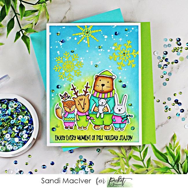 Picket Fence - LOTS OF CHRISTMAS CHEER - silikonová razítka