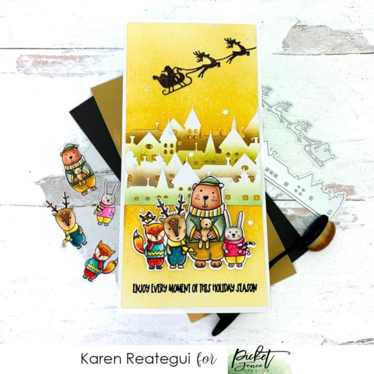 Picket Fence - LOTS OF CHRISTMAS CHEER - silikonová razítka