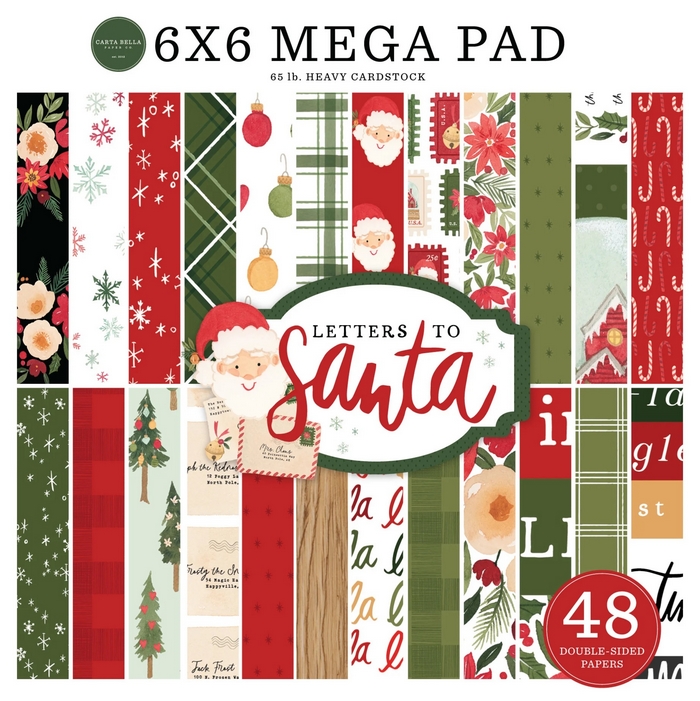 *** Carta Bella - LETTERS TO SANTA Mega Pad 6x6 - scrapbookové čtvrtky