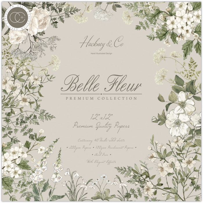 Craft Consortium - BELLE FLEUR 12x12 - scrapbookové čtvrtky (10 ks)