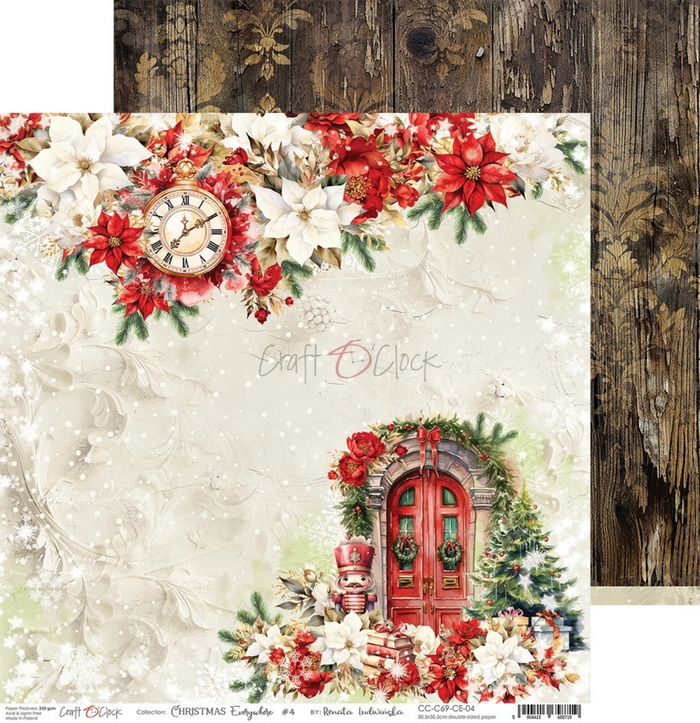Craft O´Clock - CHRISTMAS EVERYWHERE 6x6 - scrapbookové čtvrtky