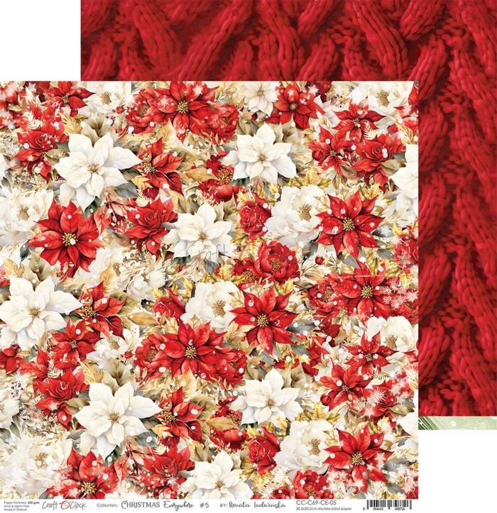 Craft O´Clock - CHRISTMAS EVERYWHERE 6x6 - scrapbookové čtvrtky