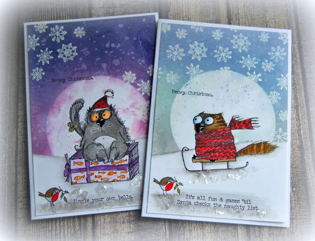 Tim Holtz - SNARKY CAT CHRISTMAS - cling razítka