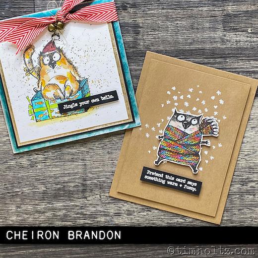 Tim Holtz - SNARKY CAT CHRISTMAS - cling razítka
