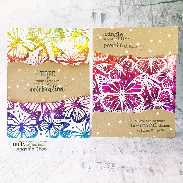 *** Thermoweb - TONER CARD FRONTS / BUTTERFLY FLY AWAY - tonerové kartičky