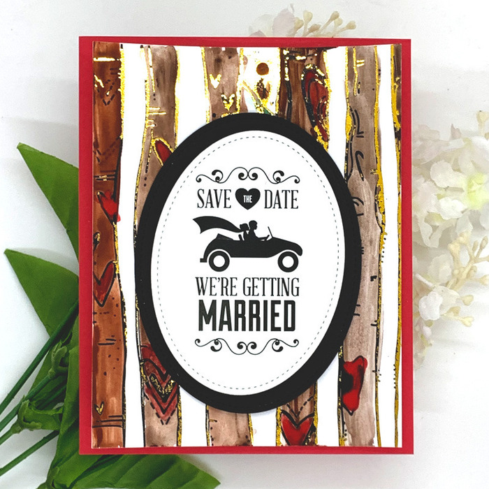 *** Thermoweb - TONER CARD FRONTS / HEART TREES - tonerové kartičky