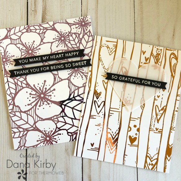 *** Thermoweb - TONER CARD FRONTS / HEART TREES - tonerové kartičky