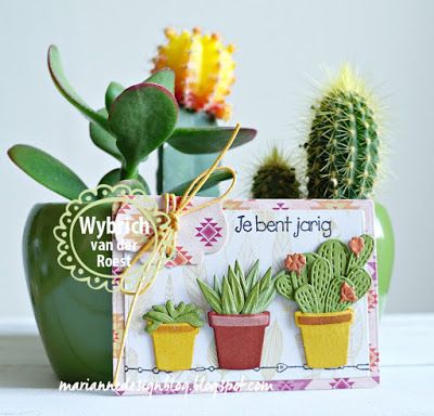 *** Marianne - CACTUS & FLOWER POTS - vyřezávací šablony
