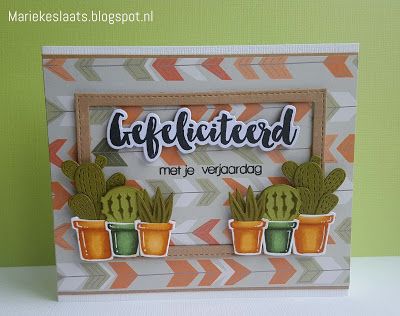 *** Marianne - CACTUS & FLOWER POTS - vyřezávací šablony