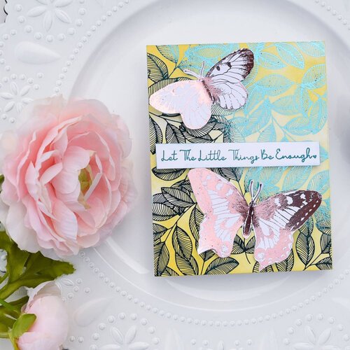 *** Thermoweb - TONER CARD FRONTS / TRANQUIL LEAVES - tonerové kartičky