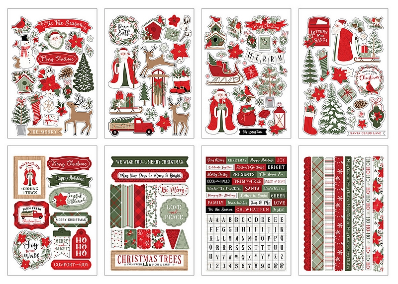 *** Echo Park - CHRISTMAS TIME Sticker Book - samolepky (1/2 sady)