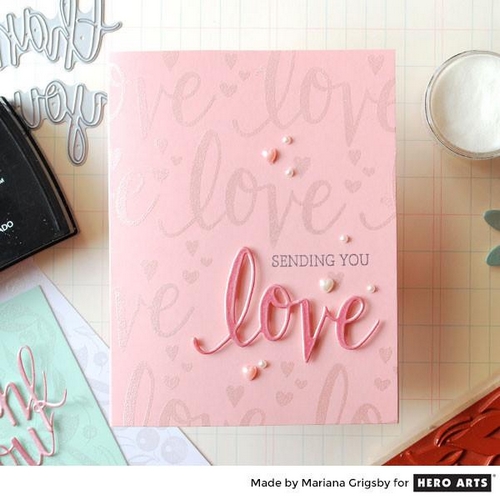 *** Hero Arts - STAMP & CUT / LOVE - razítka a vyřezávací šablona