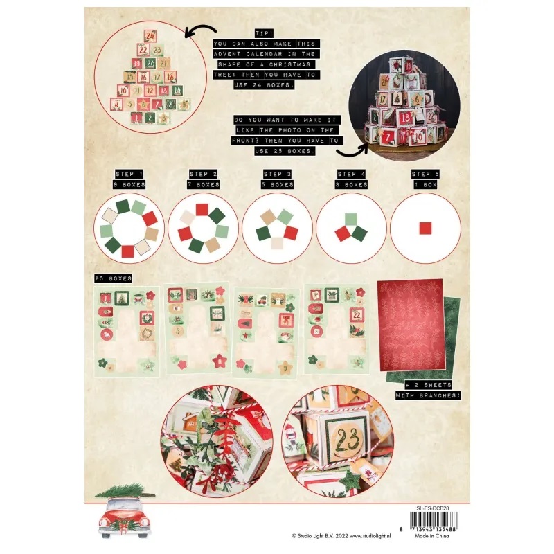 *** Studio Light - CHRISTMAS AT HOME Advent Calendar - kreativní sada