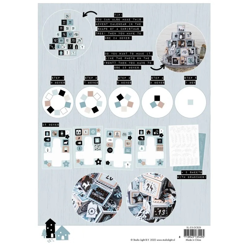 *** Studio Light - SCANDINAVIAN CHRISTMAS Advent Calendar - kreativní sada