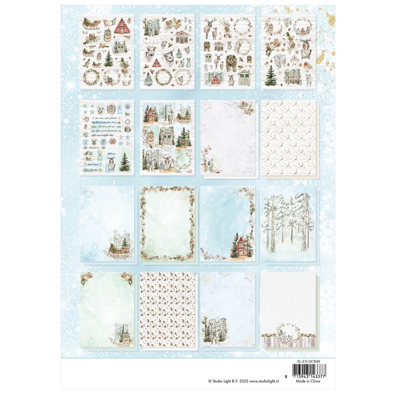 *** Studio Light - SNOWY CHRISTMAS DIY Block - kreativní sada