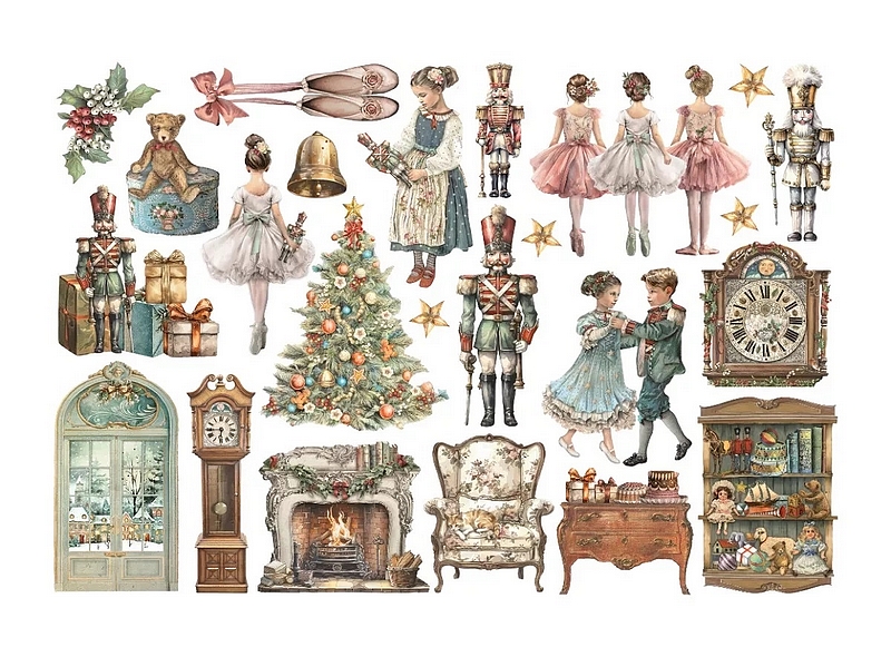 Stamperia - THE NUTCRACKER Ephemera - papírové výřezy