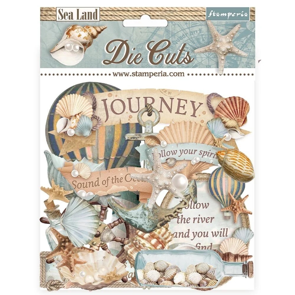 Stamperia - SEA LAND Chipboard Die Cuts - kartonové výřezy