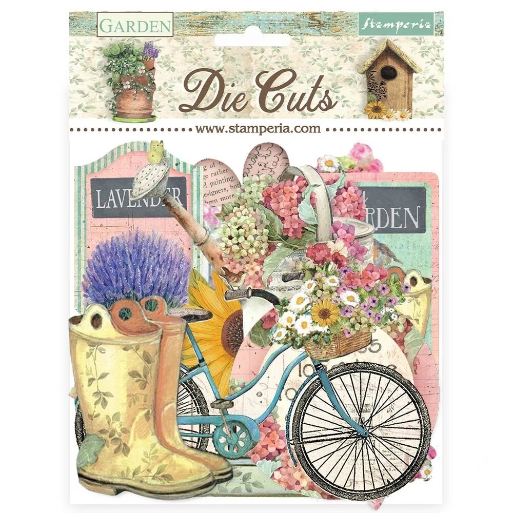 Stamperia - GARDEN Chipboard Die Cuts - kartonové výřezy