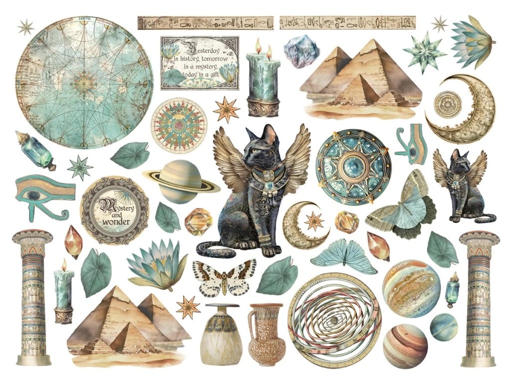 Stamperia - FORTUNE Chipboard Die Cuts - kartonové výřezy