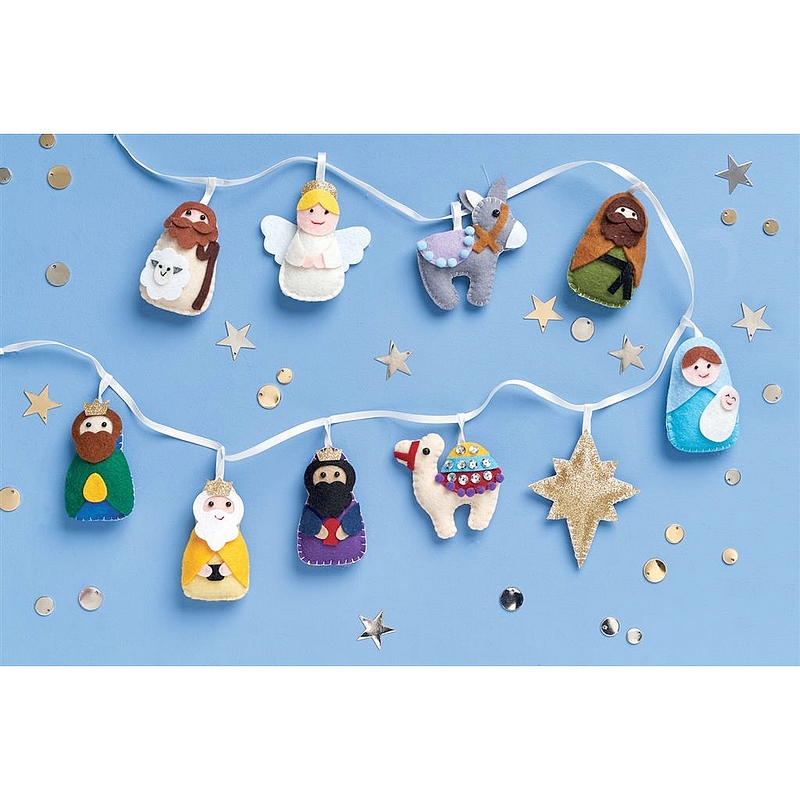 Simply Make - FELT GARLAND KIT / NATIVITY - sada na šití z filcu