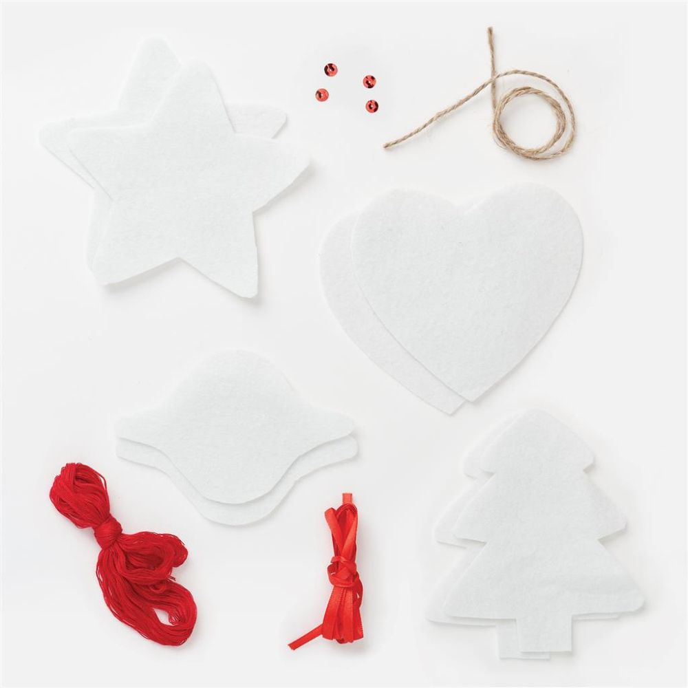 Simply Make - FELT KIT / ORNAMENTS - sada na šití z filcu