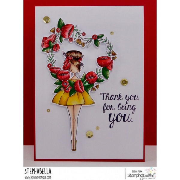 *** Stamping Bella - CURVY GIRL / WITH A HEART WREATH - cling razítka