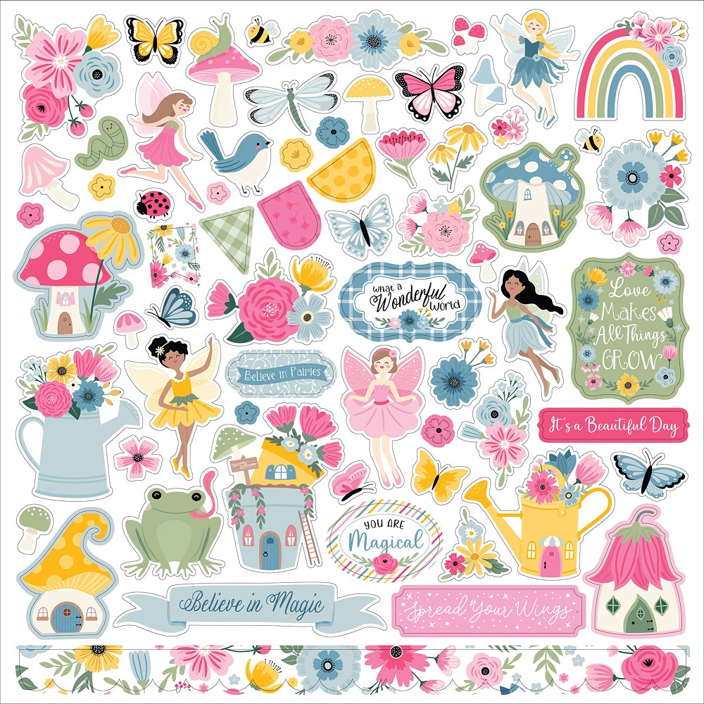 Echo Park - FAIRY GARDEN Element Stickers - samolepky