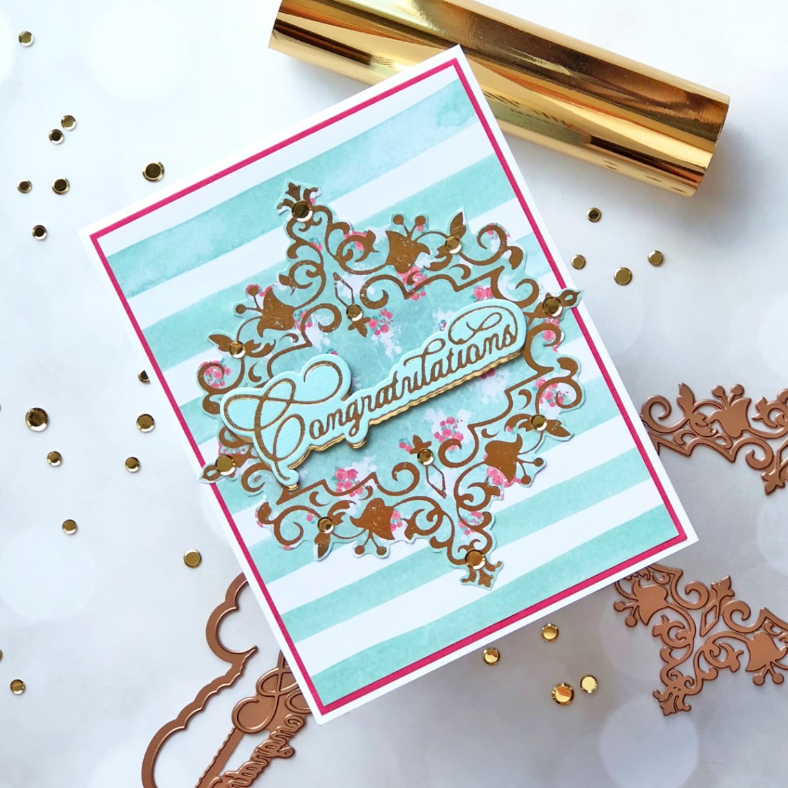 Spellbinders - HOTFOIL STAMP / PETITE LOOKING GLASS GRAME - kovové razítko