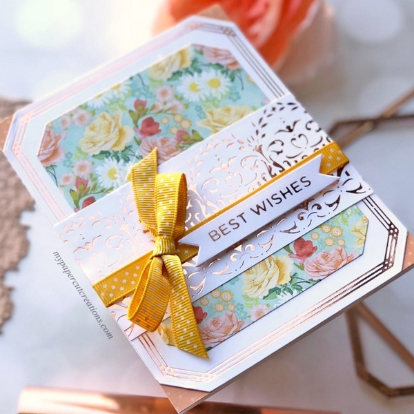 Spellbinders - HOTFOIL STAMP / LACE FRIPPERY - kovové razítko