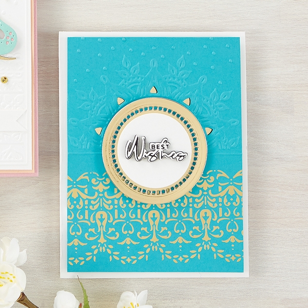 Spellbinders - HOTFOIL STAMP / LACE FRIPPERY - kovové razítko